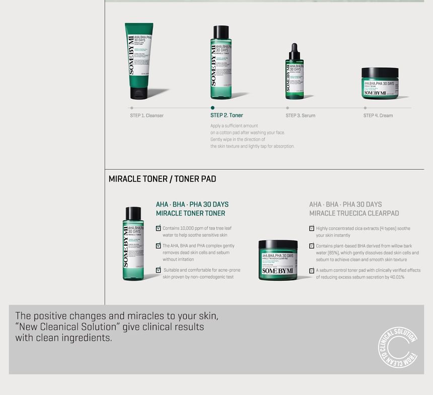 AHA, BHA, PHA 30 Days Miracle Toner 150ml