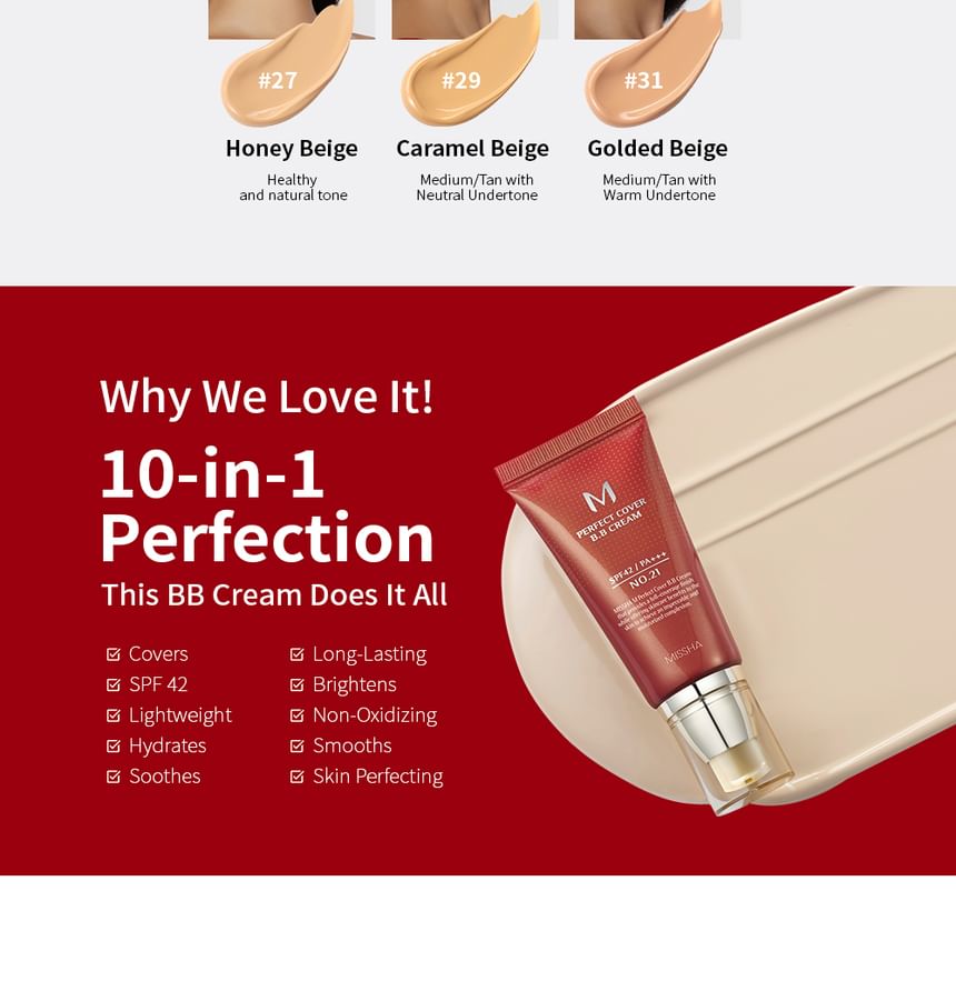 M Perfect Cover BB Cream SPF42 PA+++