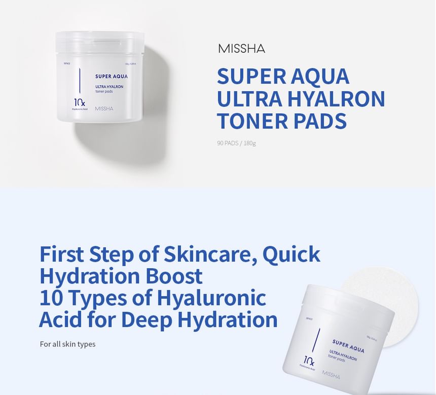 Super Aqua Ultra Hyalron Toner Pad
