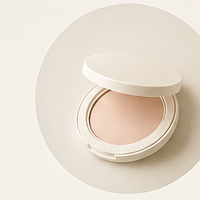 Minimal Korean makeup composition