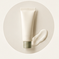 Sunscreen products in warm studio light